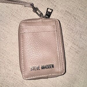 Steve Madden Beige Wristlet Wallet